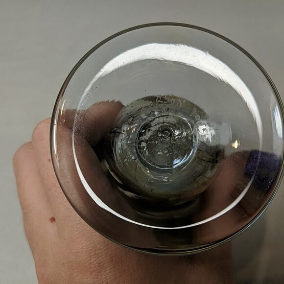 David Paterson 1995 2 Set Art Glass Pedestal Wine Goblets Blown Vintage Canadian - Picture 7 of 13